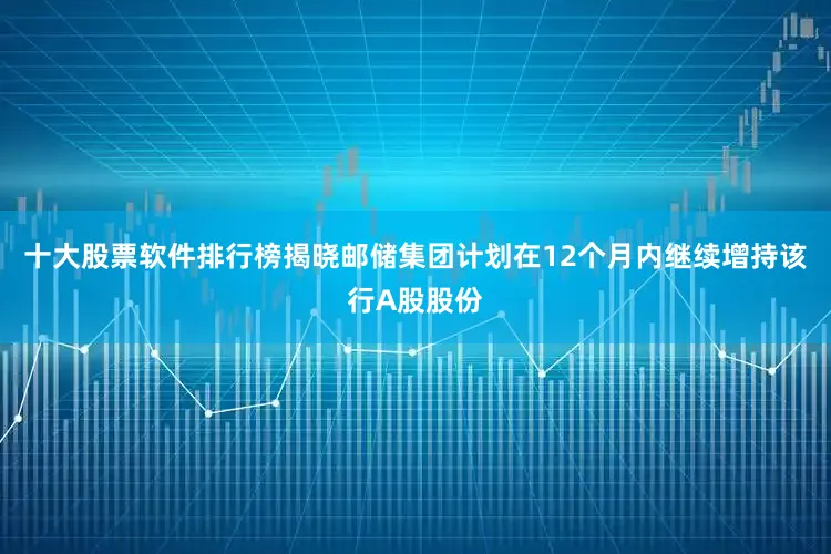 十大股票软件排行榜揭晓邮储集团计划在12个月内继续增持该行A股股份